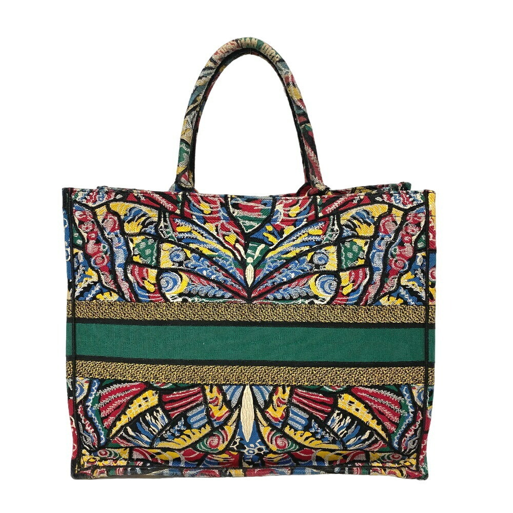 Christian Dior Book Tote Bag Handbag Shoulder Multicolor